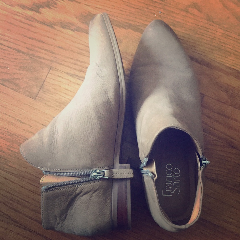 Franco Sarto Suede Ankle Booties